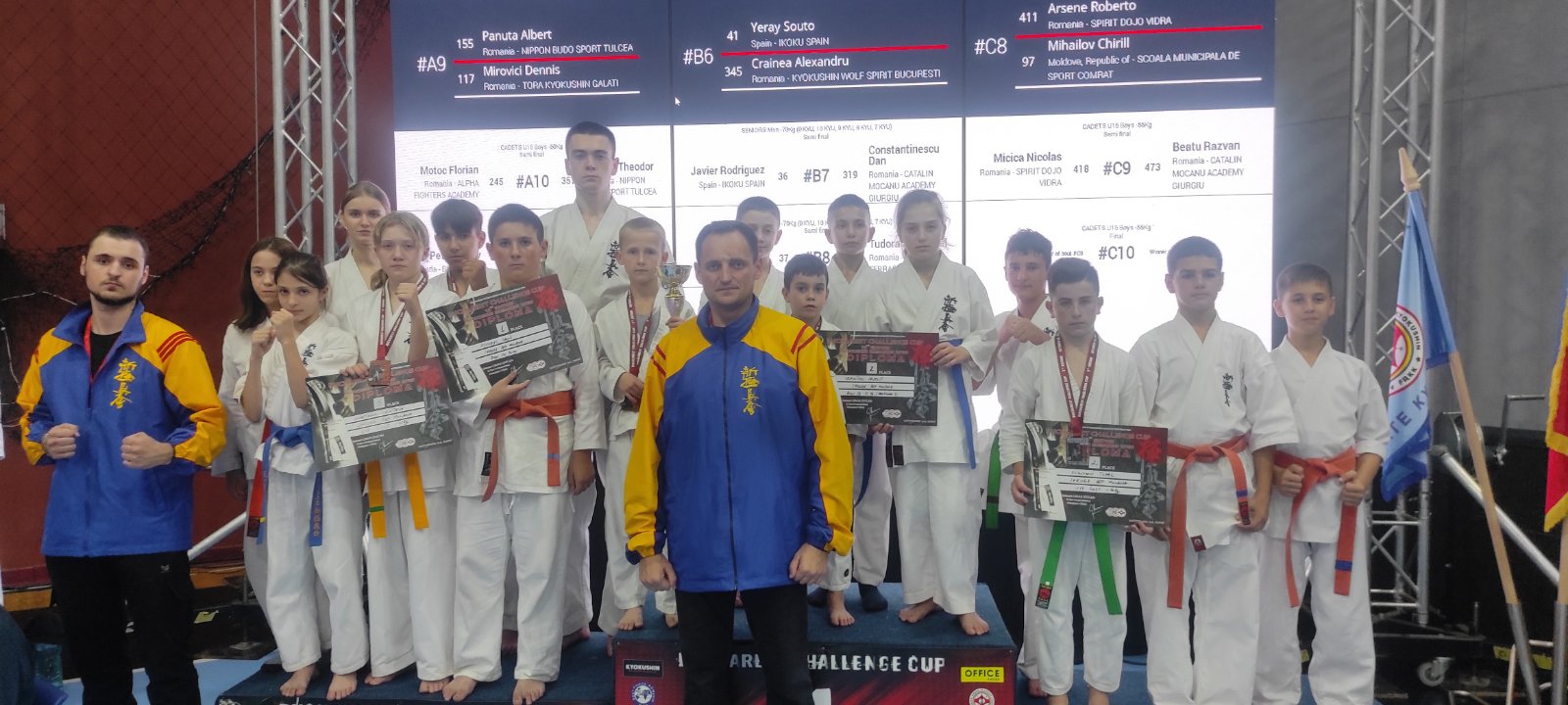 Чадыр-Лунгские спортсмены стали призерами Чемпионата Румынии по Киокушинкай каратэ