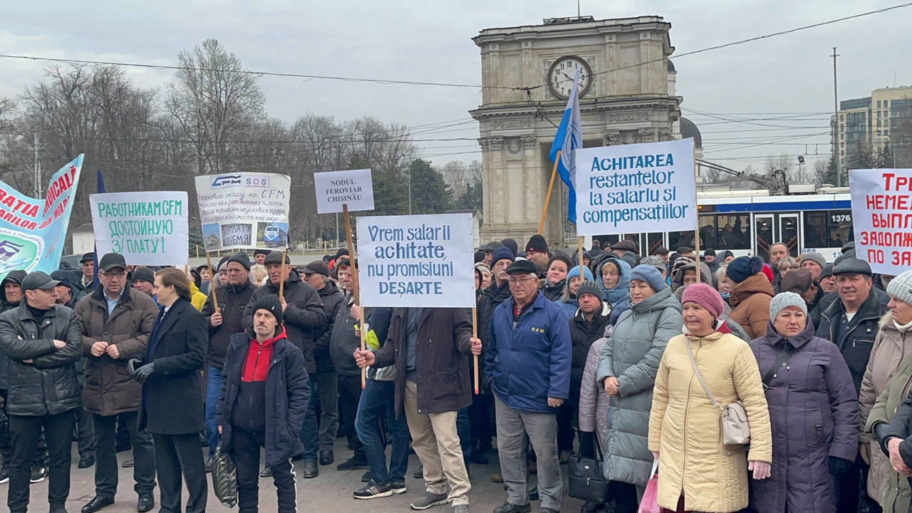 Протесты работников ЖДМ продолжатся: долги по зарплате превышают 190 млн леев